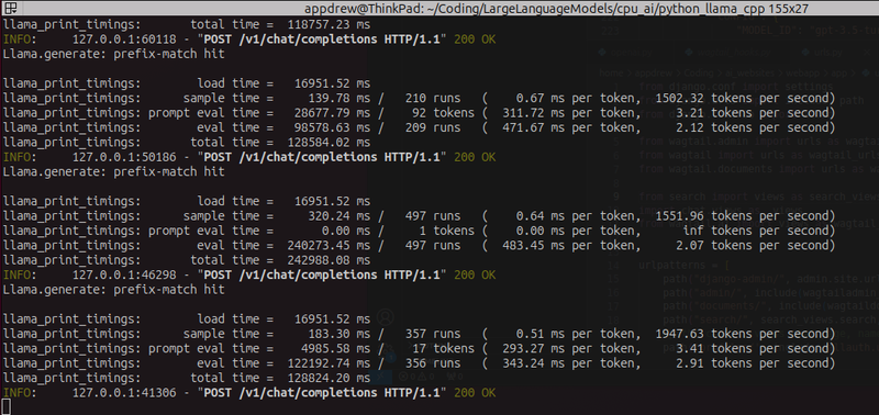 Llama-cpp-python[server] running to server wagtail_ai